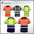 High Viz Visibility Short Sleeve Safety Work Polo T Shirt EN471/High Visibility T Shirt Reflective Safety Work Night Running